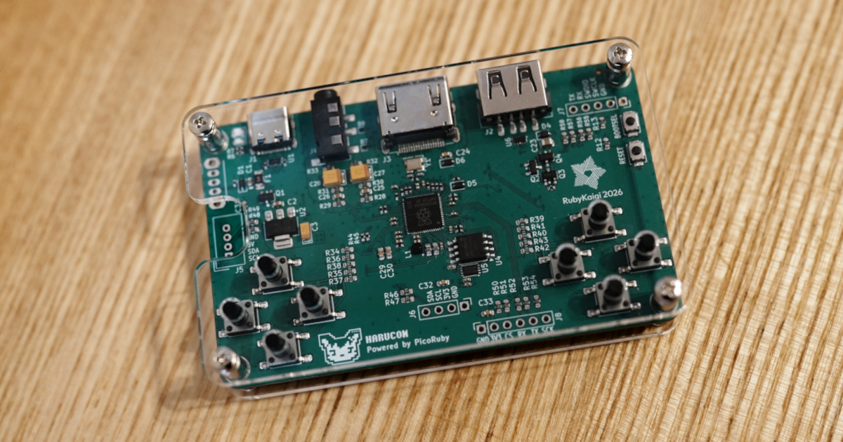 ヘッダー画像: 組み立て後のHarucom boardの写真